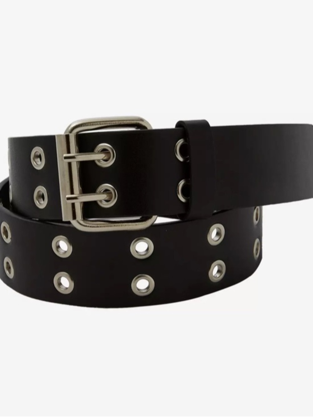 27” Hot Topic Black Double-Prong Grommet Belt